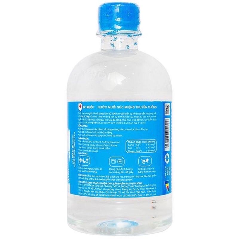 [DRMUOI] Nước muối súc miệng Dr.muối chai 500ml