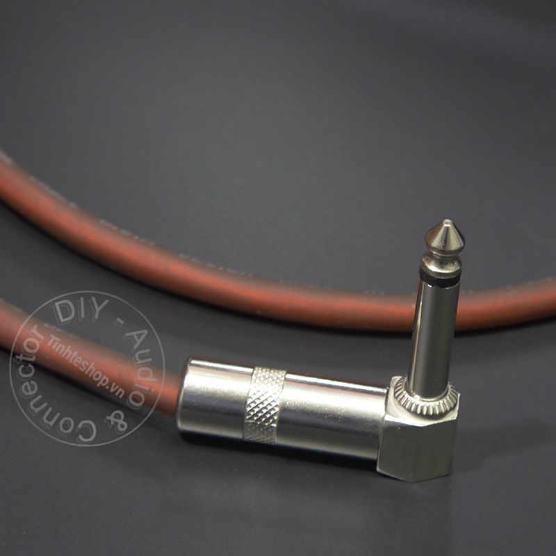 Cáp 6ly mono nối dài cho micro DIY 0.5M đến 5M - 6.35mm microphone cable extends male to female at 90 degree angle