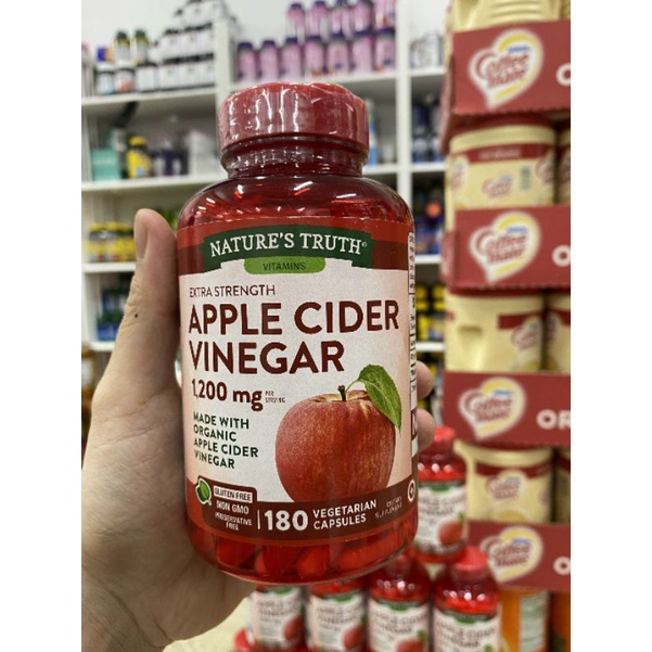 Viên uống giấm táo Apple Cider Vinegar 1200mg - Giúp giảm cân, đẹp da, detox cơ thể