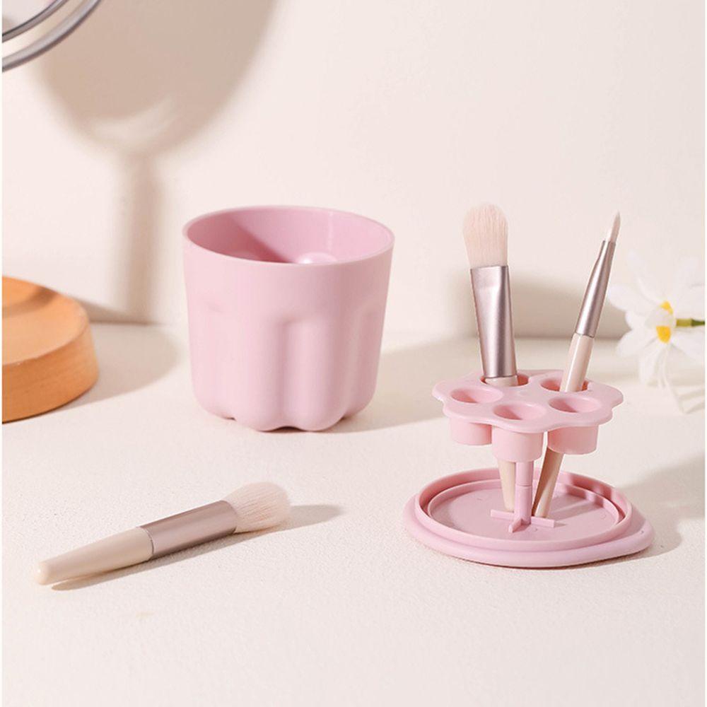 1 Xô Đựng Cọ Trang Điểm Đa Năng Kèm Giá Phơi Khô + Hộp Đựng Mút Trang Điểm Tiện Dụng