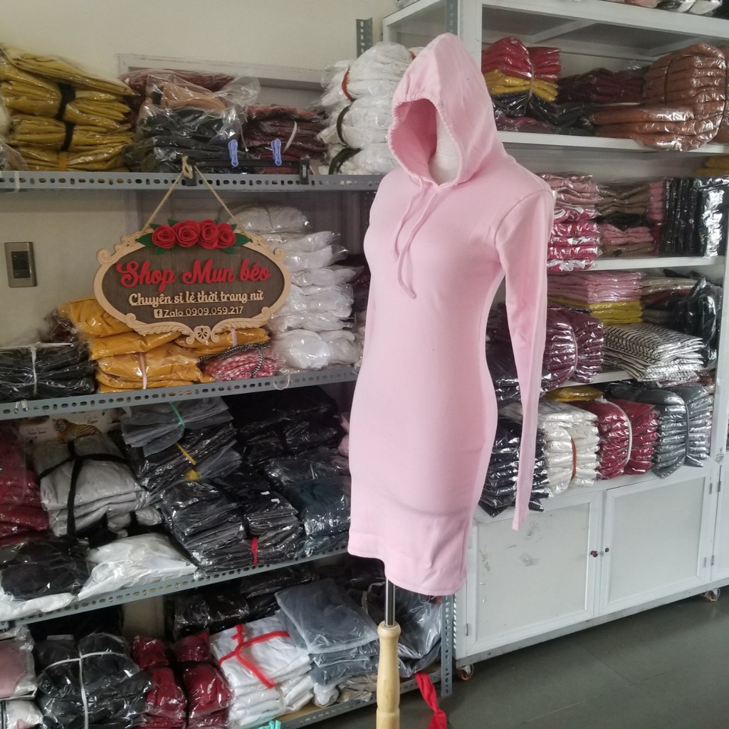 (VIDEO+HÌNH THẬT) Đầm Body Tay Dài Kèm Mũ Sau Lưng | BigBuy360 - bigbuy360.vn