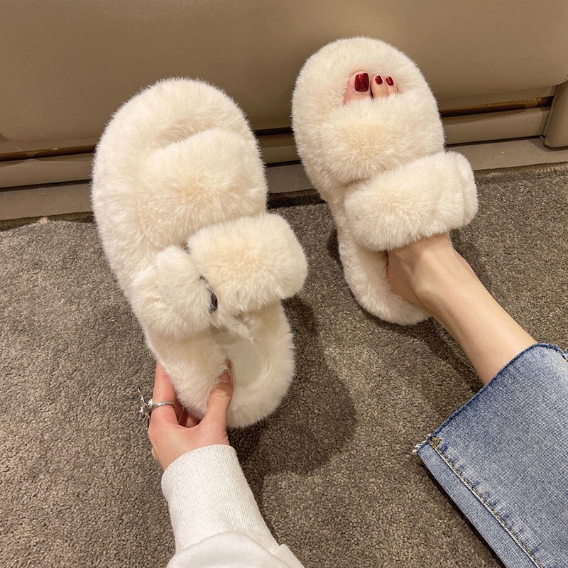 Dép Bông Nữ Đế Dày Chống Trượt Dễ Thương