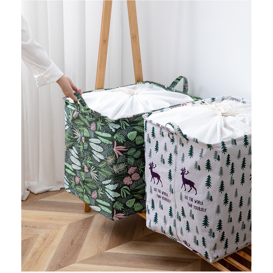Túi Đựng Chăn Màn Dây Rút Cỡ Lớn Giỏ Đựng Đồ Quần Áo - Cỡ Lớn/ Hình Chữ Nhật ZA24