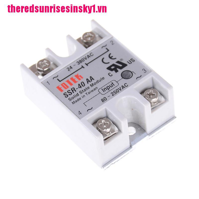 Rơ Le Trạng Thái Rắn Ssr-40Aa 40a Ac Relais 80-250v To 24-380vac Ac Ssr