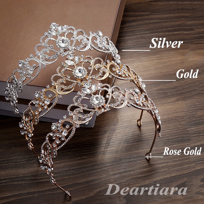 Vương Miện Cô Dâu Màu Vàng / Bạc / Vàng Hồng