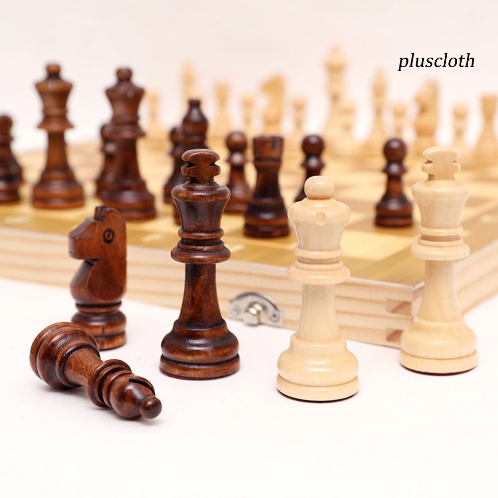 Bộ bàn cờ vua gỗ có nam châm cho trẻ em và người lớn