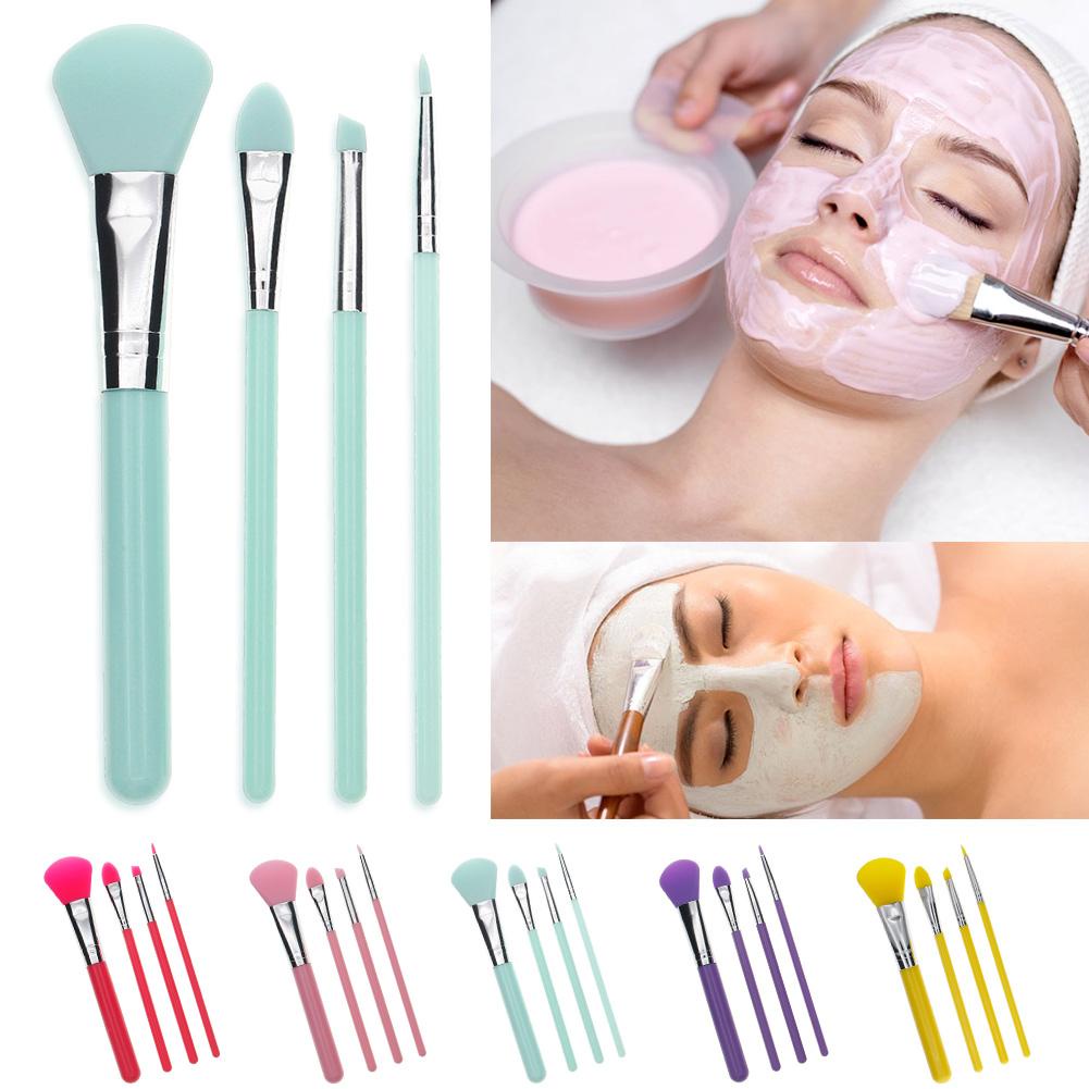 Hw Set 4 Cọ Trang Điểm Bằng Silicon Chuyên Nghiệp Với 5 Màu Lựa Chọn