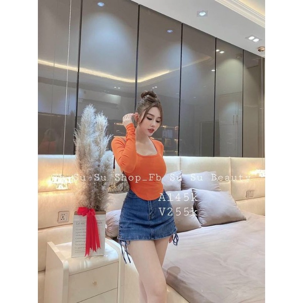 Áo tay dài chất xịn vạt bầu ( tự chụp hình thật )