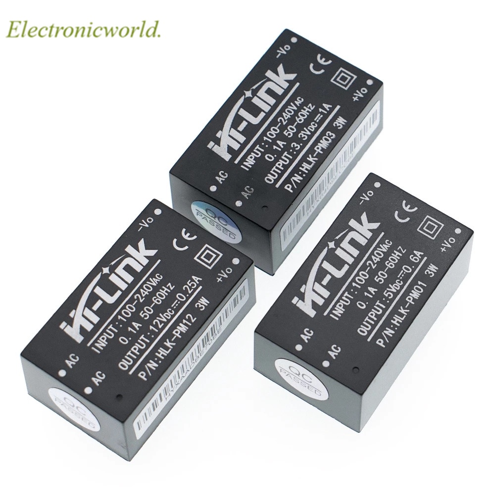 Mô đun nguồn điện Mini Hlk-Pm01 Pm03 Pm12 Ac-Dc 220v sang 5v / 3.3v / 12v chất lượng cao