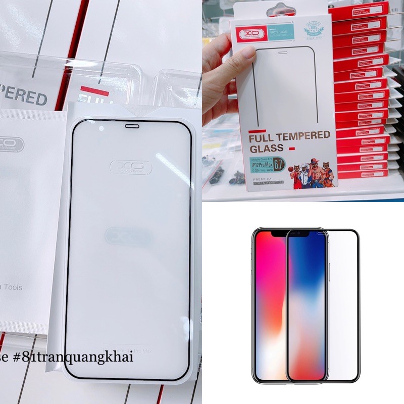 Kính cường lực full màn XO iPhone 13/13promax ,12Promax /12 Pro/12