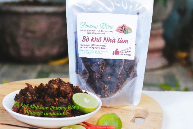 Bò khô viên (cục) Nhà làm Phương Đông gói 500g