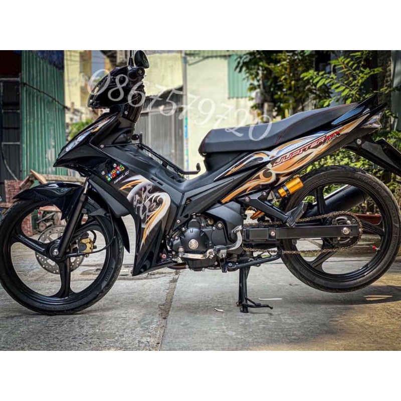 Tem rời Exciter 135 Malaysia Hot đen phối trắng vàng đồng 2006 2007 2008 2009 2010