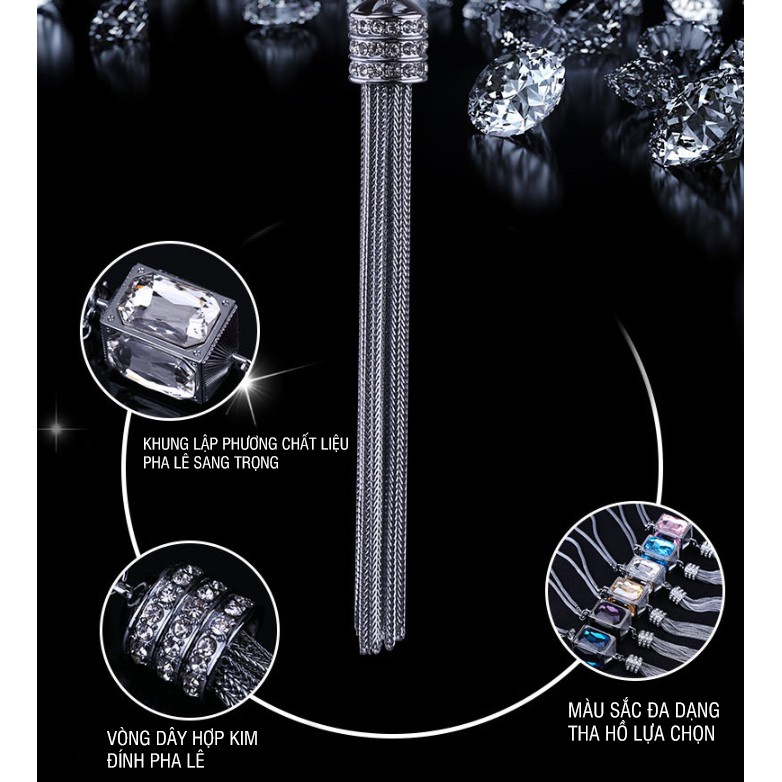 Dây Treo Trang Trí Ô Tô Hình Lập Phương Pha Lê SPW05