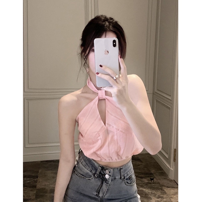 Áo Hai Dây Dáng Ngắn Phong Cách Pháp Thời Trang Mùa Hè 2022 | BigBuy360 - bigbuy360.vn