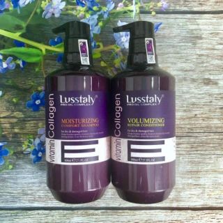 Bộ dầu gội xả phục hồi siêu mượt tóc cao cấp Lusstaly Vitamin Collagen 500ml