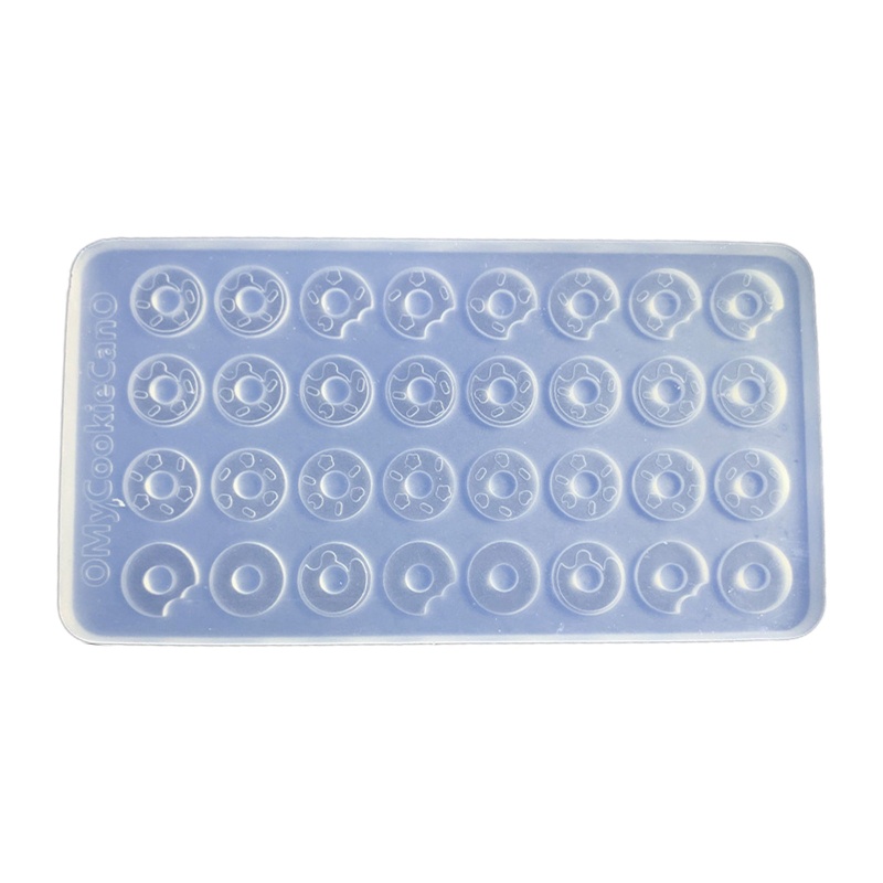 Khuôn Silicone Làm Móc Khóa Hình Bánh Donut