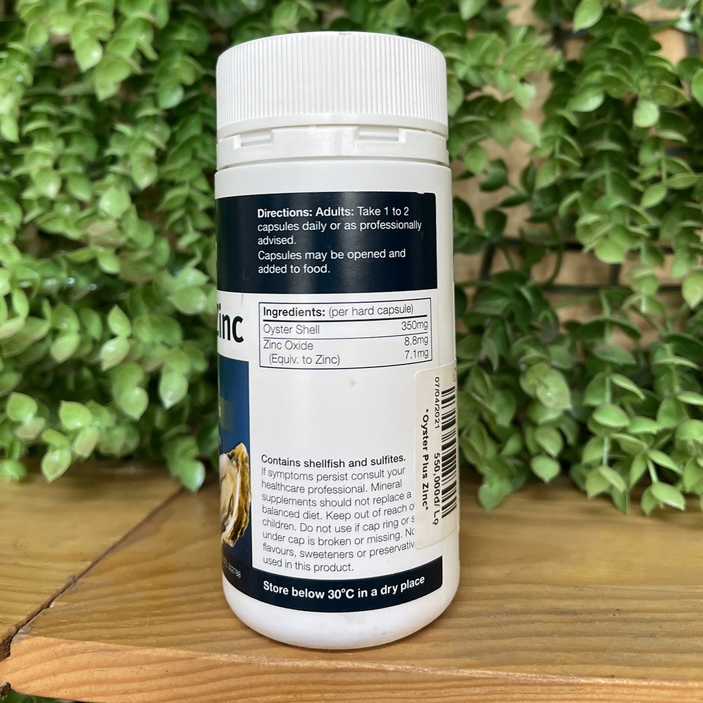 Tinh chất hàu biển Úc Oyster Plus Zinc tăng cường sinh lý & hỗ trợ nam giới Lọ 60 Viên