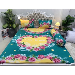 Bộ Drap Thun Hàn Quốc mát lạnh 4 món