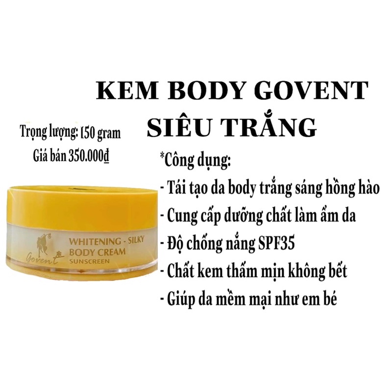 BODY GOVENT SIÊU TRẮNG