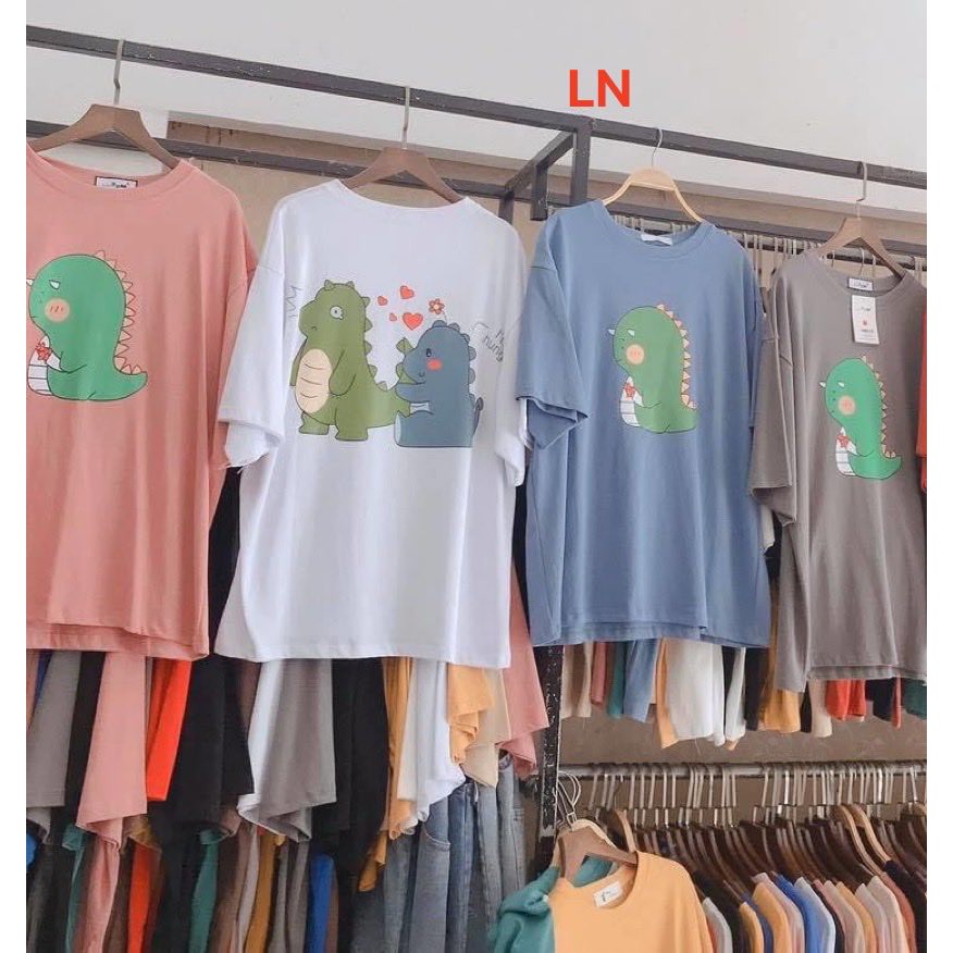 Áo phông khủng long in 2 mặt