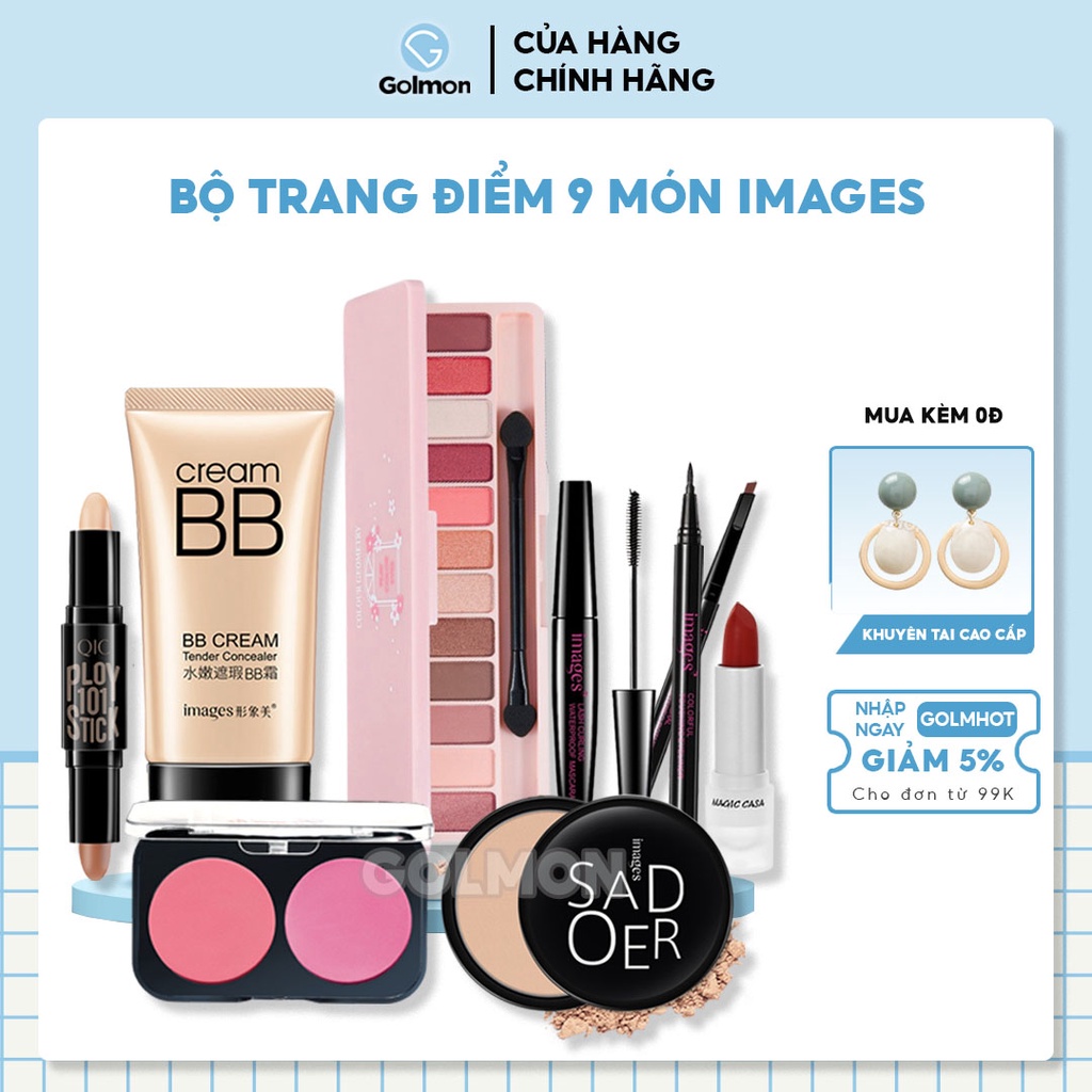 Bộ trang điểm cá nhân Images 9 món đầy đủ từ a đến z bộ makeup cho người mới bắt đầu set trang điểm chuyên nghiệp