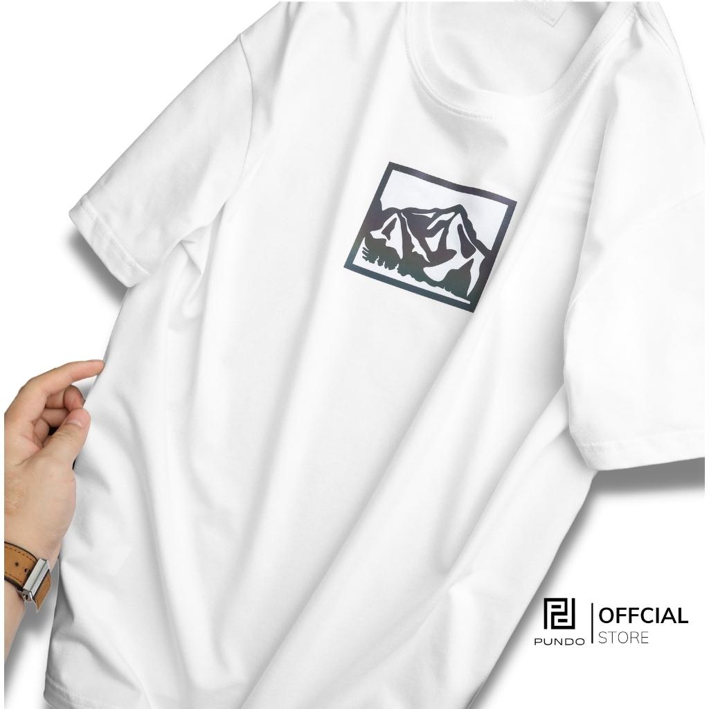 Áo thun nam cổ tròn tay ngắn, vải cotton cao cấp, hoạ tiết phản quang năng động PUNDO ATPD48