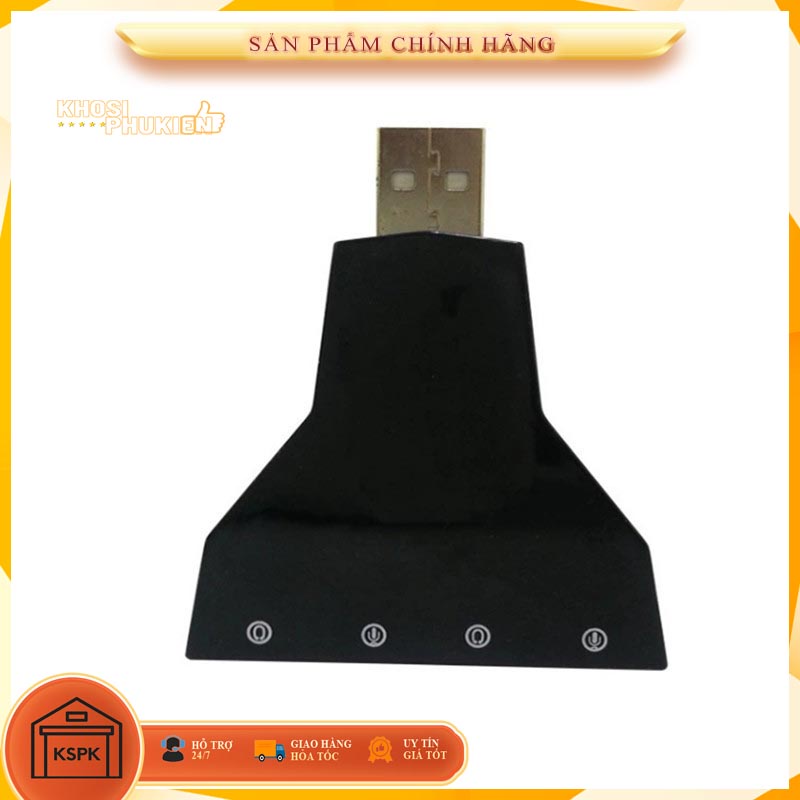 Usb sound card cao cấp 7.1 chia mic và loa ra usb (dành cho máy hư cổng loa, mic )KSPK KS