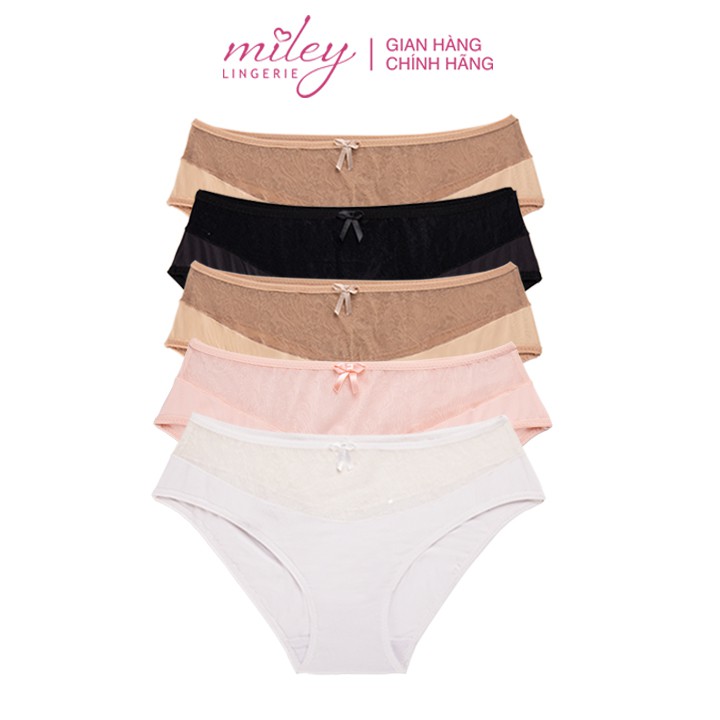 [QUÀ TẶNG 70K] Combo 5 Quần Lót Nữ Thun Lạnh Cao Cấp Phối Ren Ép Bông Miley Lingerie ACTIVE FMM34 (Ngẫu nhiên)