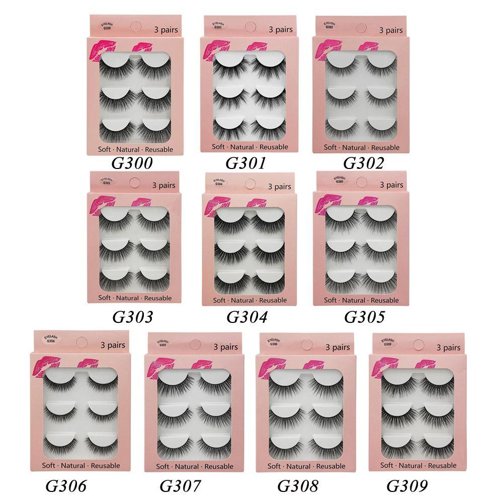Set 3 Cặp Lông Mi Giả 3D Thời Trang Cho Nữ