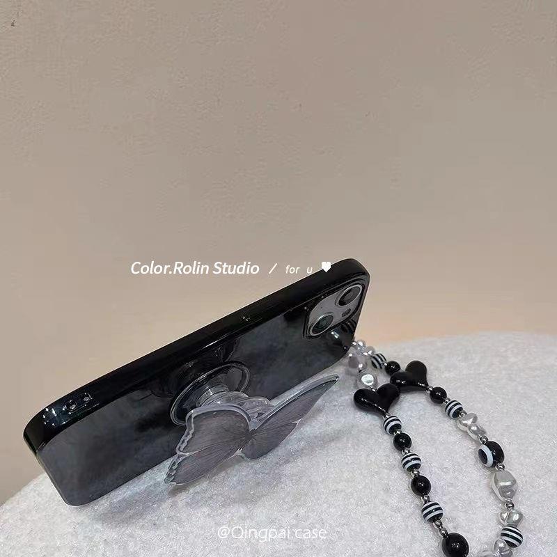 Ốp lưng iphone Ốp Điện Thoại Màu Đen Hình Bướm Cho iphone 14 / 6 / 6plus / 6splus / 7 / 7plus / 8 / 8plus / xs / 11 / 12 / 13 / pro / max / plus / promax