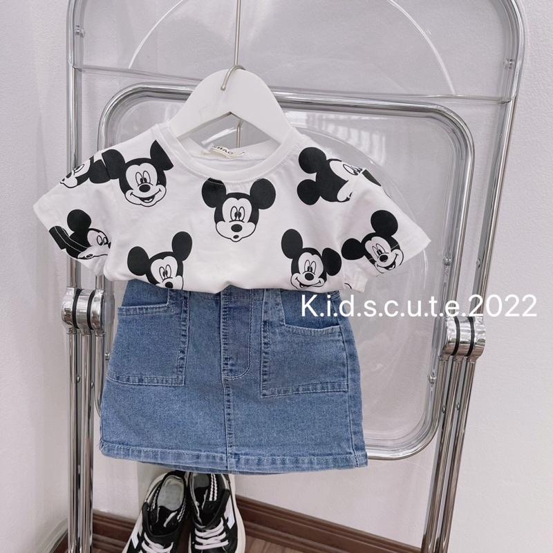 SET PHÔNG M.ICK.EY + CHÂN VÁY BÒ SIÊU HOT CHO BÉ