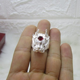 Nhẫn nam bạc đầu rồng