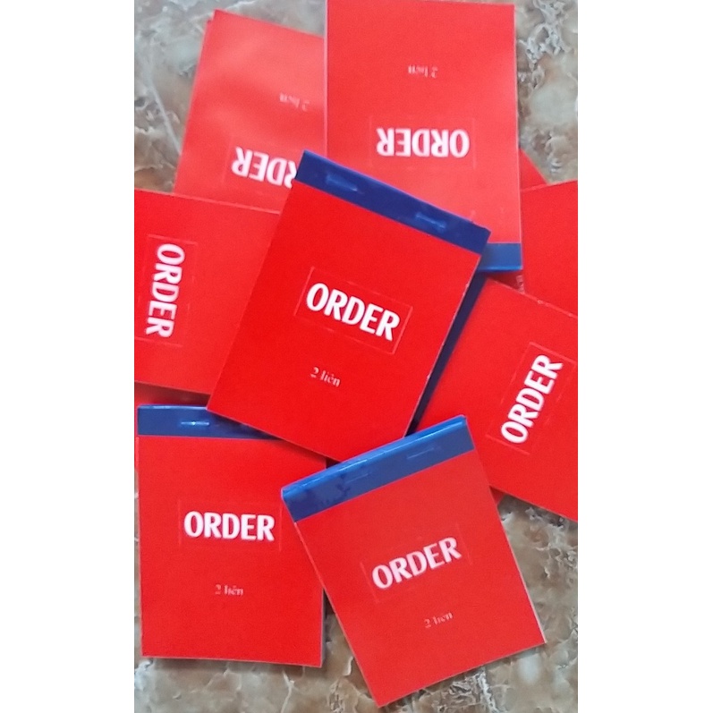 Quyển order 2 liên có rãnh xé loại dày - 100 tờ/quyển (combo10 cuốn)