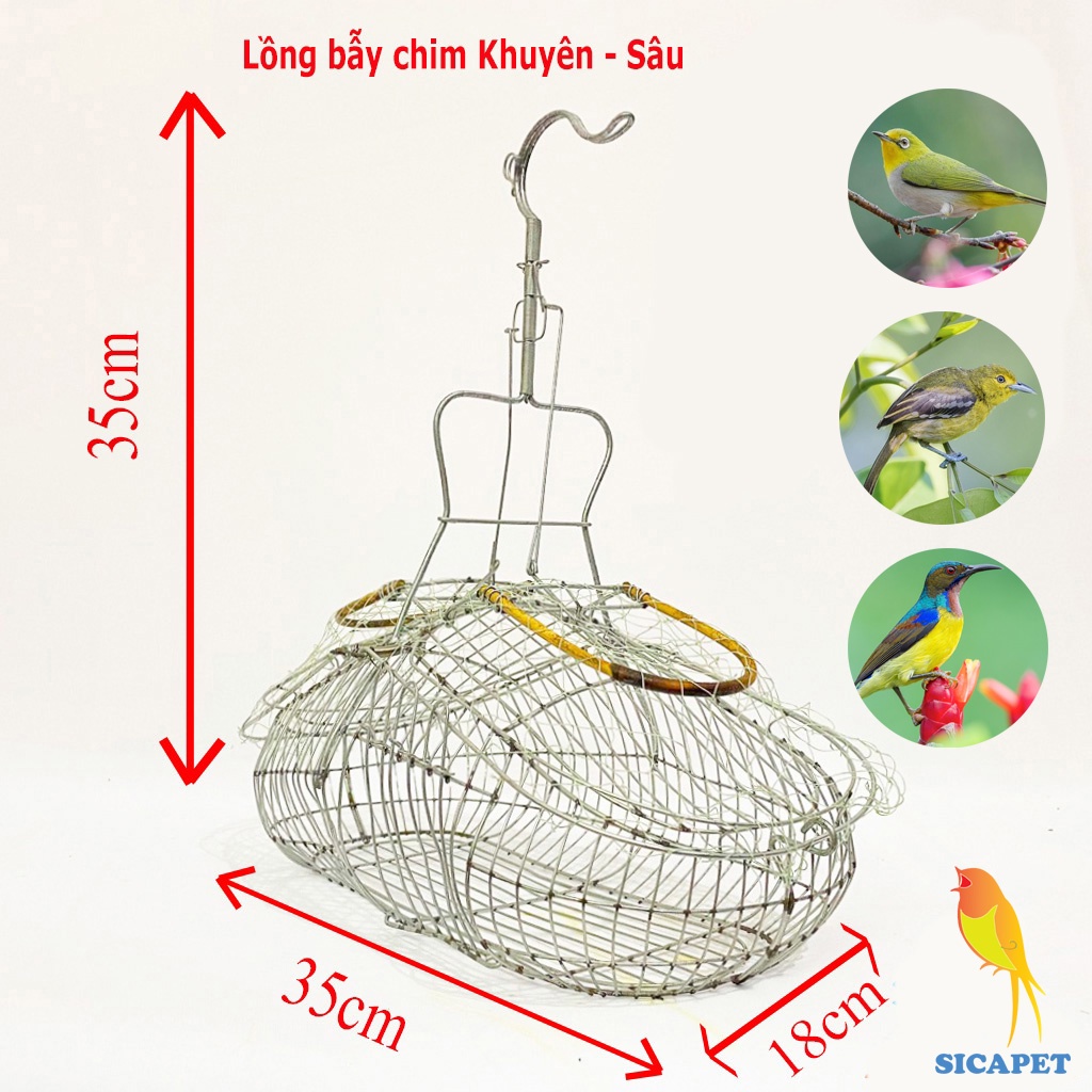 Lồng bẫy chào mào - bẫy Khuyên, Lồng bẫy chim Khuyên - chim Chào Mào SICAPET