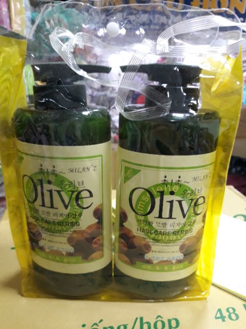 Dầu gội olive phục hồi tóc hư tổn.