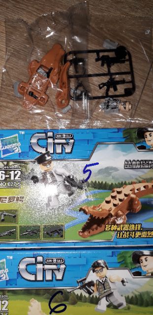 Lắp ráp 1 hộp LegoZuaMa Thợ đi săn gấu hổ hoặc cá sấu 027