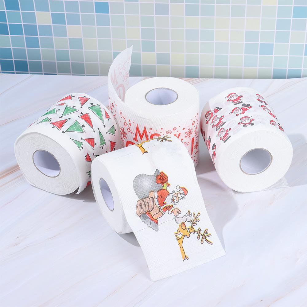 Cuộn Giấy Vệ Sinh In Họa Tiết Giáng Sinh / Năm Mới Dùng Trang Trí Nhà Cửa