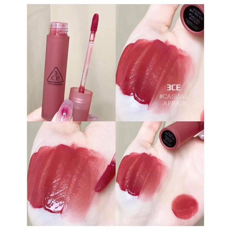 Son 3CE Blur Water Tint Casual Affair – Màu Hoa Hồng Khô