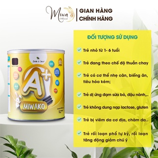 Sữa Hữu Cơ Miwako A+ Hộp 700g Vị Vani nhập khẩu Malaysia, Sữa Hạt Cho Bé Tăng Động, Biếng Ăn, Giảm Chú Ý - miwaofficial