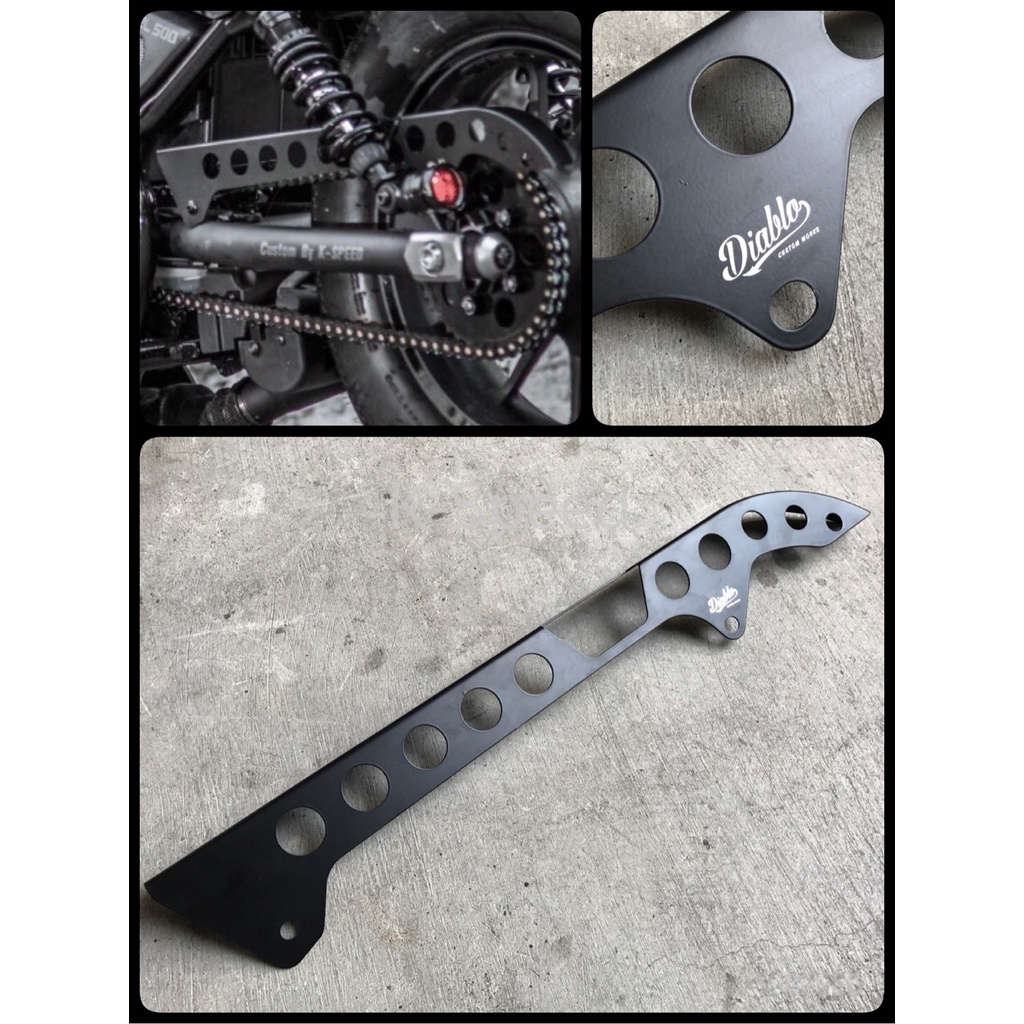 Chắn xích/ Che sên Diablo cho Honda Rebel 300 và Rebel 500