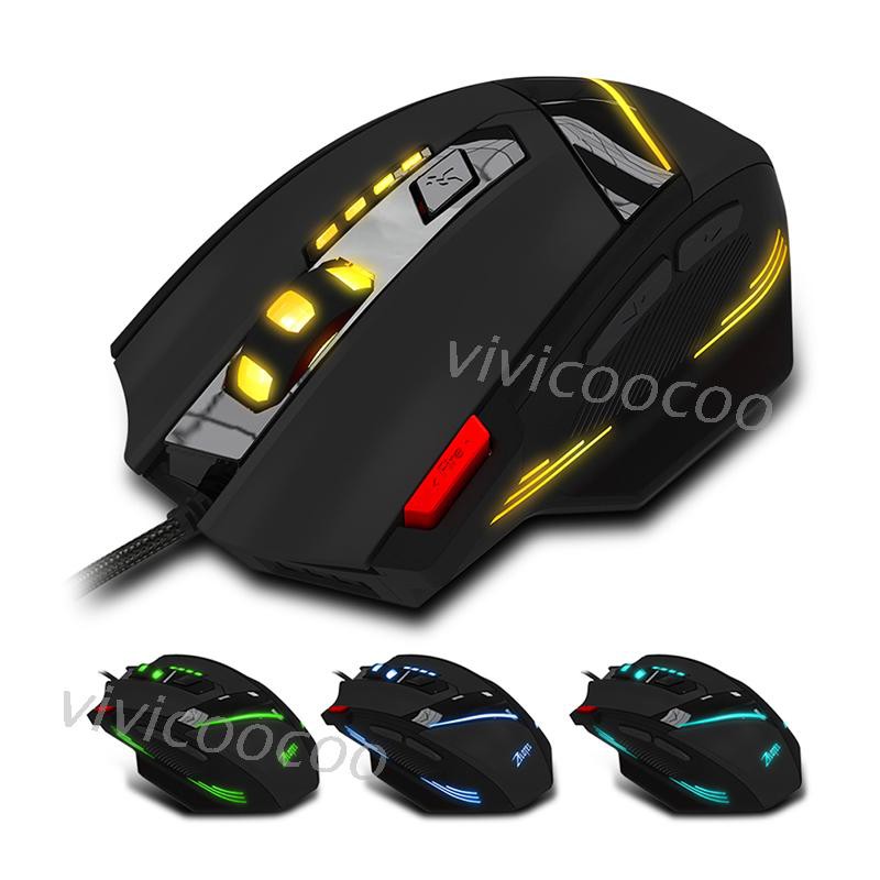 Chuột Gaming Zelotes-7 Quang Học Có Dây, 7200 Dpi