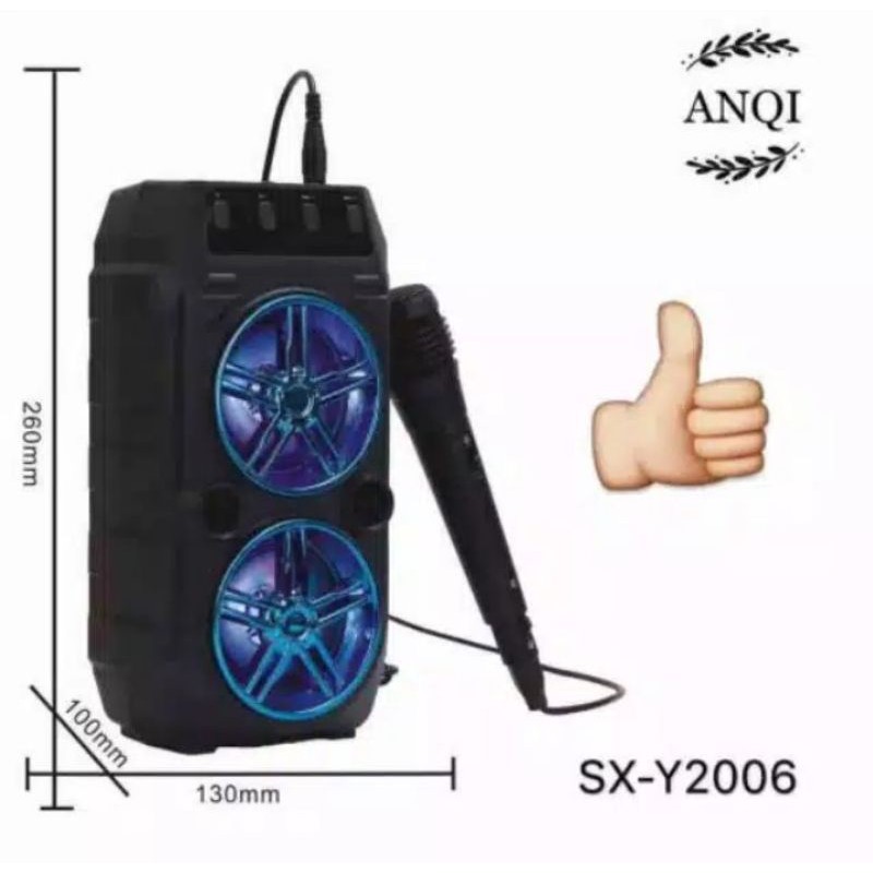 Loa Bluetooth Sx-Y2006 / Free Microfhon / Usb / Bt / Aux / Tf Cho Xe Hơi