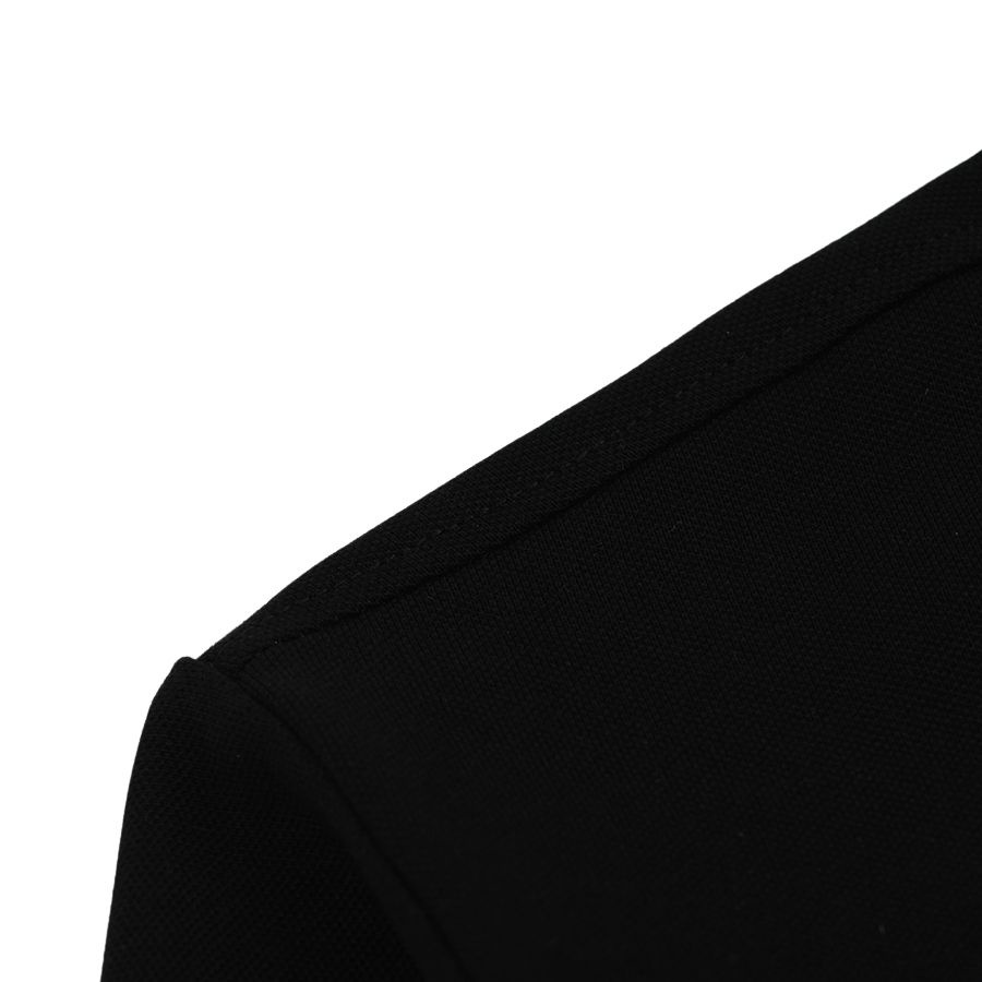 Áo thun Polo nam cao cấp 100% cotton PERFECTMEN vải cá sấu màu đen co giãn 4 chiều thoáng mát xuất xịn sang trọng