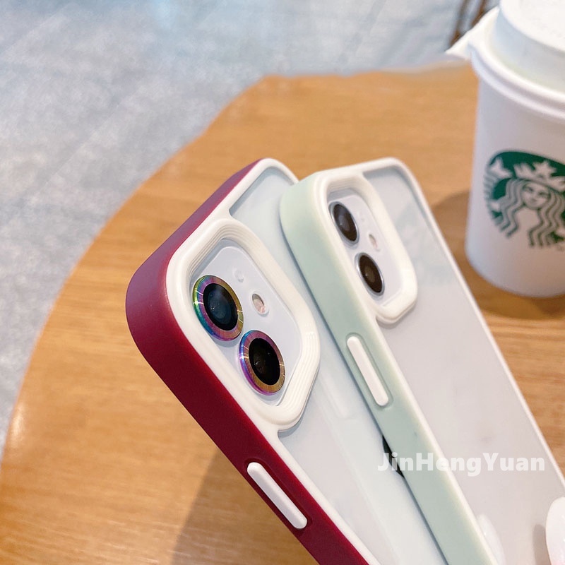 Ốp Điện Thoại Cứng Trong Suốt Mặt Nhám Chống Sốc Cho IPhone 13 Pro Max X XS XR Max 7 8 PLUS