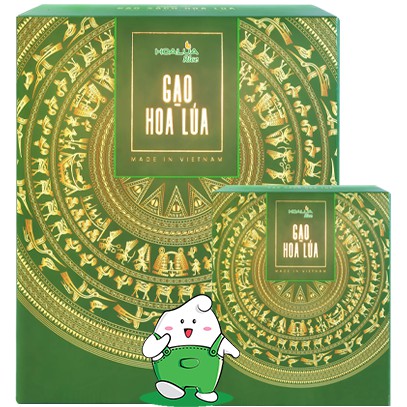 GẠO SẠCH HOA LÚA XANH HÚT CHÂN KHÔNG 4kg - Gạo Hoa Lúa