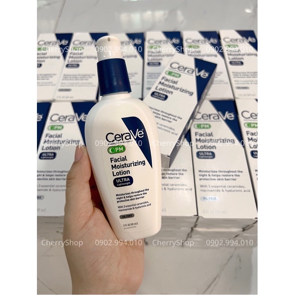 [Hàng USA] Kem dưỡng ẩm ban đêm CeraVe Facial Moisturizing Lotion PM (60ml/89ml)