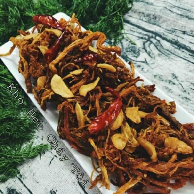 KHÔ HEO CHÁY TỎI - HỦ 300G loại ngon | BigBuy360 - bigbuy360.vn