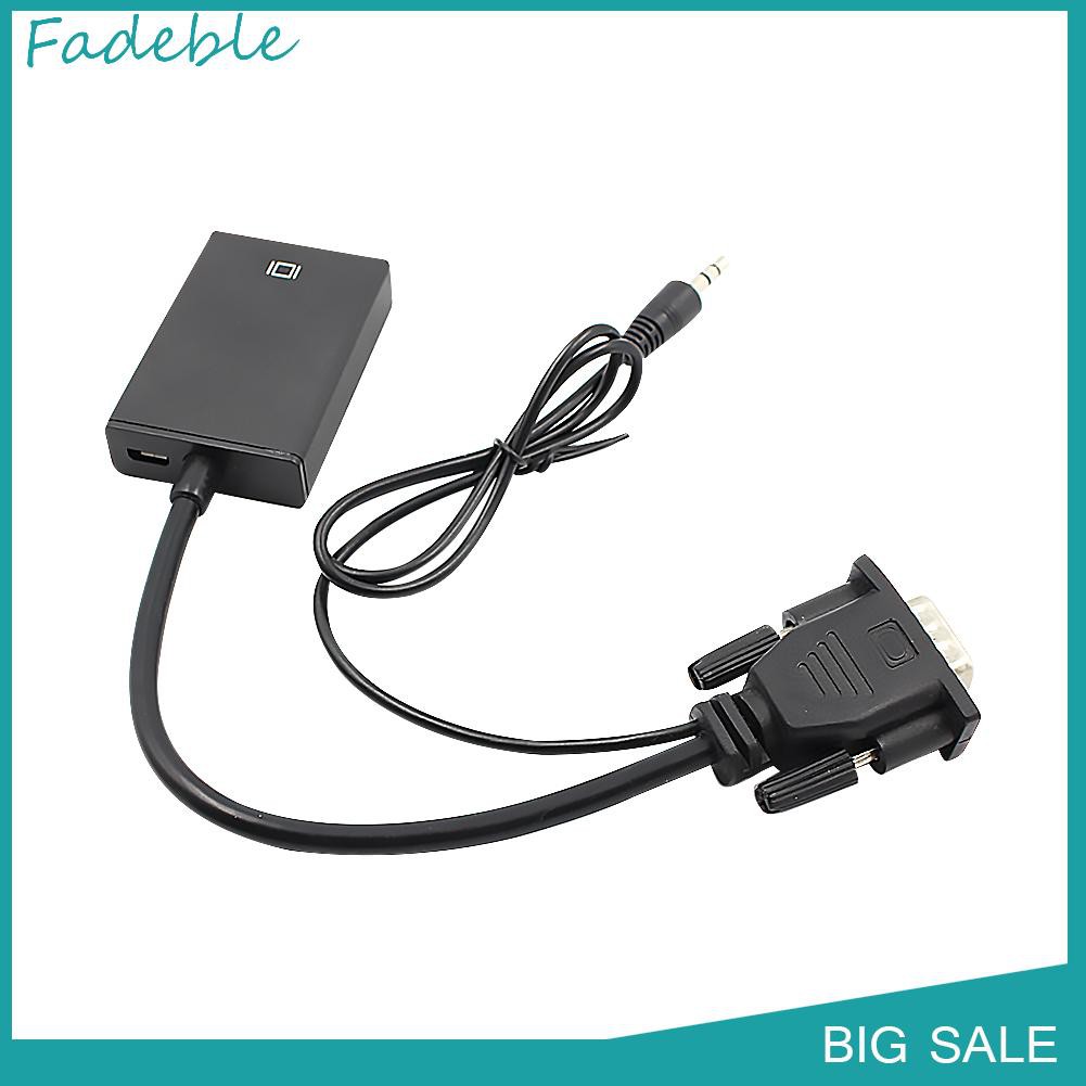Bộ Chuyển Đổi Vga Đầu Đực Sang Hdmi Đầu Cái 3.5mm