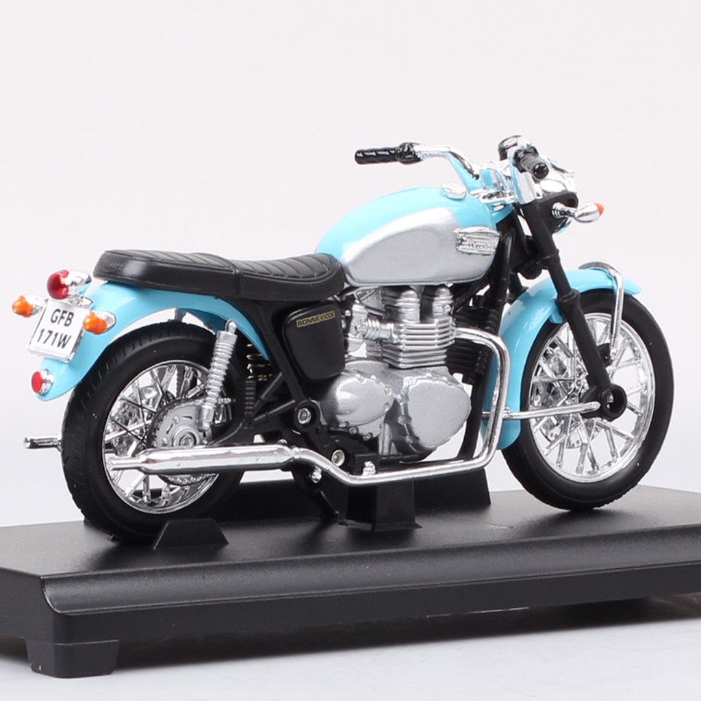 XE MÔ HÌNH - MOTO Siêu xe TRIUMPH 2002 BONNEVILLE - WELLY tỷ lệ 1:18