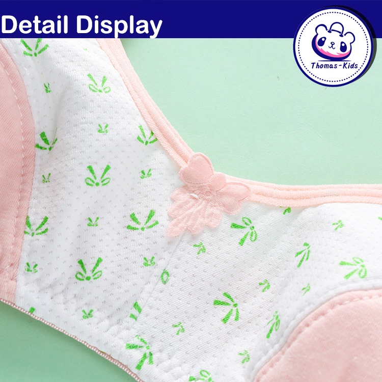 Áo Ngực Không Đệm 100% Cotton Có Dây Điều Chỉnh Cho Tuổi Teen 8-16